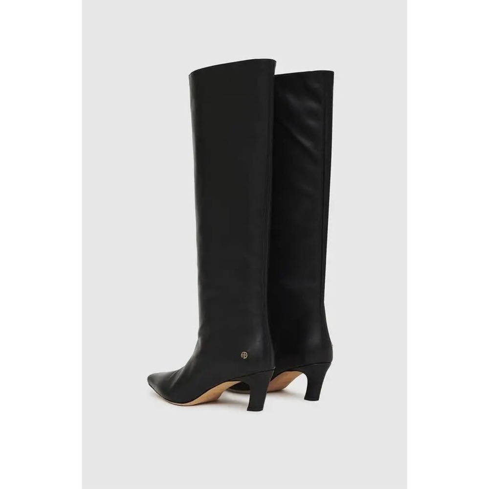 ANINE BING Black Leather Nolan Boots Brand New in Box - Picture 4 of 9
